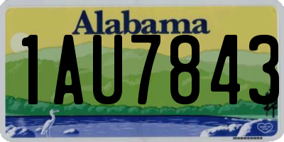 AL license plate 1AU7843