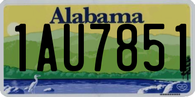 AL license plate 1AU7851
