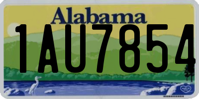 AL license plate 1AU7854