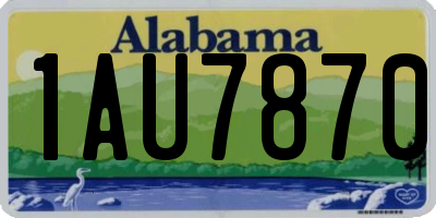 AL license plate 1AU7870