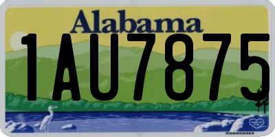 AL license plate 1AU7875
