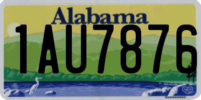 AL license plate 1AU7876