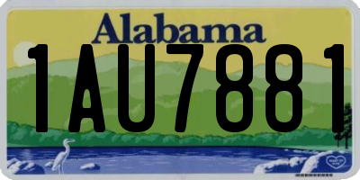 AL license plate 1AU7881