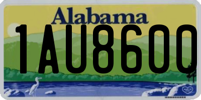 AL license plate 1AU8600