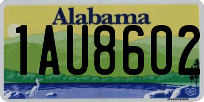 AL license plate 1AU8602
