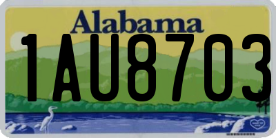 AL license plate 1AU8703