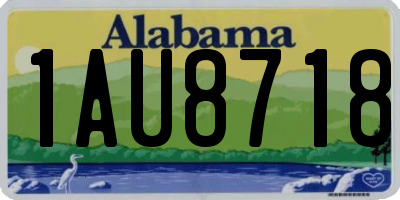 AL license plate 1AU8718