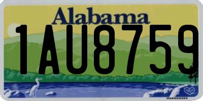 AL license plate 1AU8759