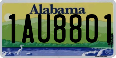 AL license plate 1AU8801