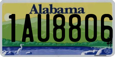 AL license plate 1AU8806
