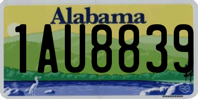 AL license plate 1AU8839