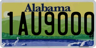 AL license plate 1AU9000