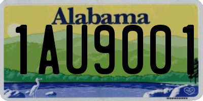 AL license plate 1AU9001