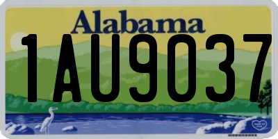 AL license plate 1AU9037