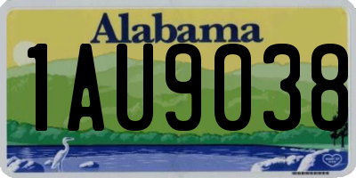AL license plate 1AU9038