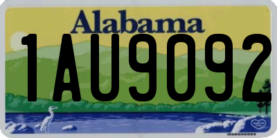 AL license plate 1AU9092