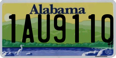 AL license plate 1AU9110