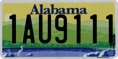 AL license plate 1AU9111