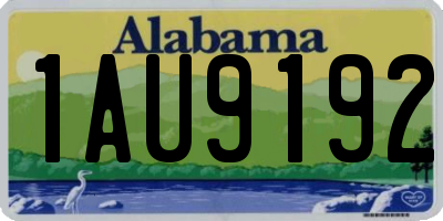 AL license plate 1AU9192
