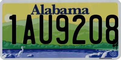 AL license plate 1AU9208