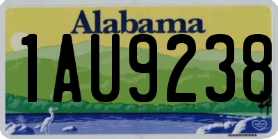 AL license plate 1AU9238