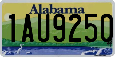 AL license plate 1AU9250