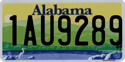 AL license plate 1AU9289