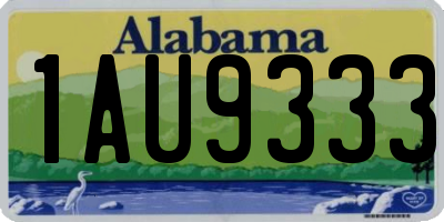 AL license plate 1AU9333