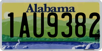 AL license plate 1AU9382