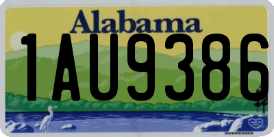 AL license plate 1AU9386