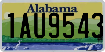 AL license plate 1AU9543
