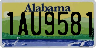 AL license plate 1AU9581