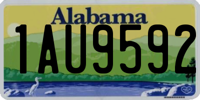 AL license plate 1AU9592