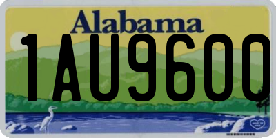 AL license plate 1AU9600