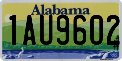 AL license plate 1AU9602