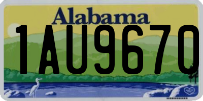 AL license plate 1AU9670