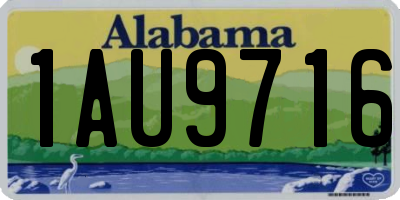 AL license plate 1AU9716