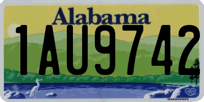 AL license plate 1AU9742