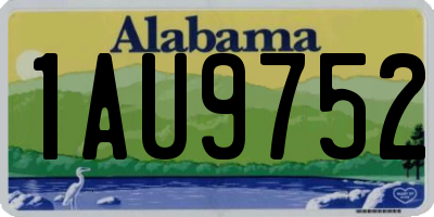 AL license plate 1AU9752