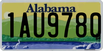 AL license plate 1AU9780