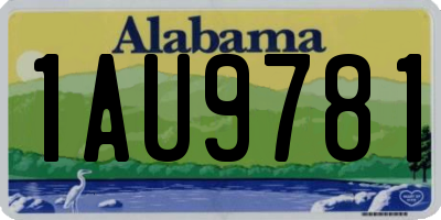 AL license plate 1AU9781