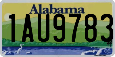 AL license plate 1AU9783