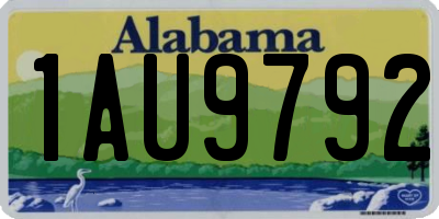 AL license plate 1AU9792