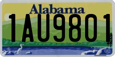 AL license plate 1AU9801