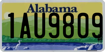 AL license plate 1AU9809