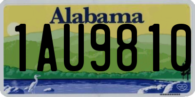 AL license plate 1AU9810