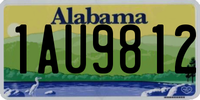 AL license plate 1AU9812