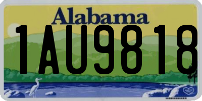 AL license plate 1AU9818