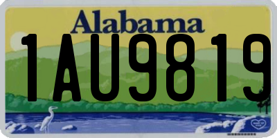 AL license plate 1AU9819