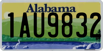 AL license plate 1AU9832